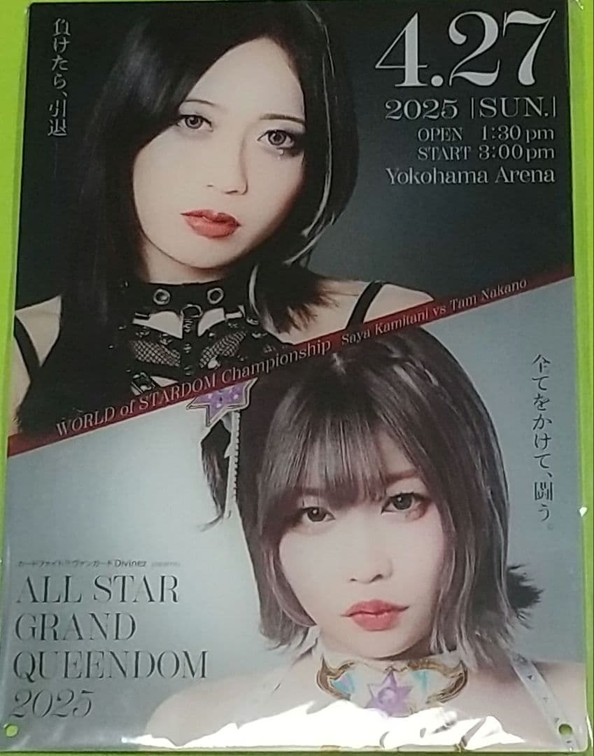 【未開封】中野たむ/上谷沙弥 4/27横浜アリーナ物販品 A4アクリルパネル