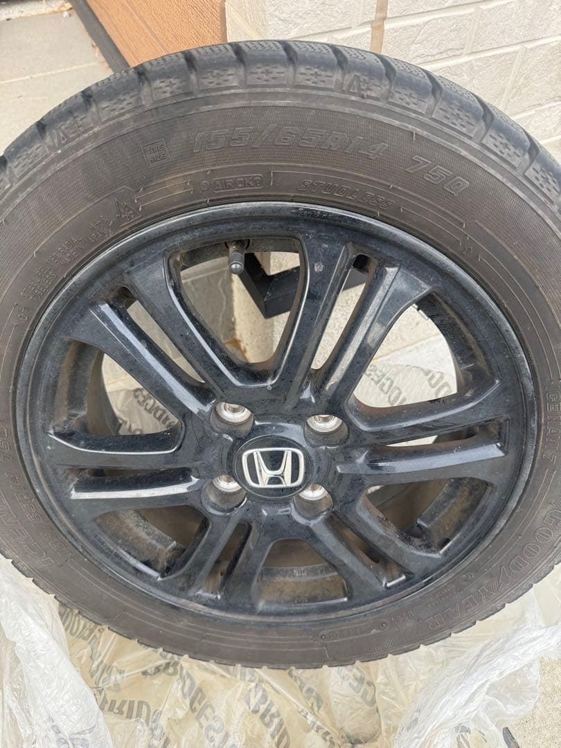 Nボックスカスタム純正ホイールセット ICE NAVI 7 155/65R14