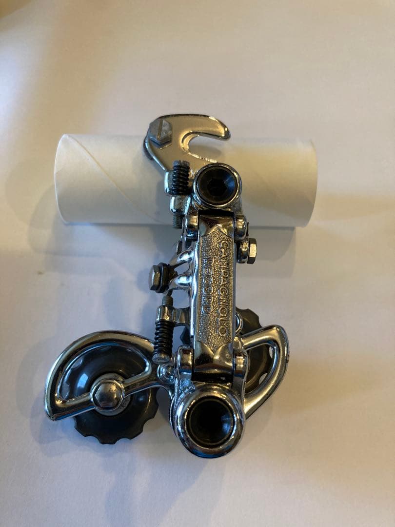 ビンテージ　カンパニョーロ　レコード　鉄　リアディレイラー シルバー