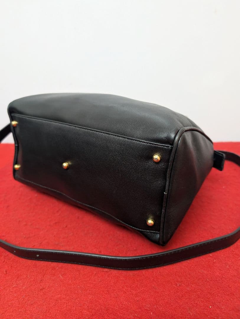 美品 極希少！Gucci バンブー レザーハンドバッグ ボストンバッグ 2way