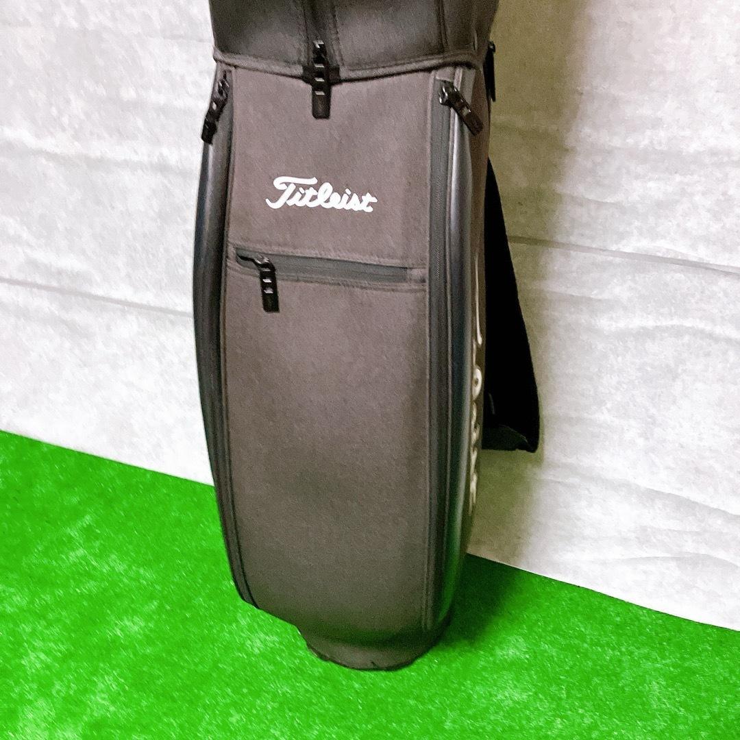 【極美品】titleist ゴルフ キャディバッグ CB191 杢ブラック 9型