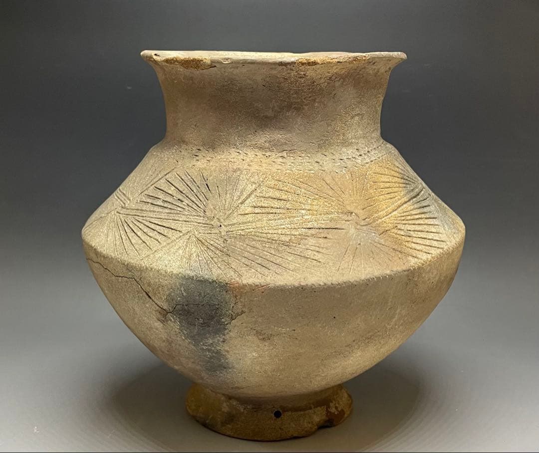 弥生時代　欠山式壺形土器　壺　出土　古墳　b 3937