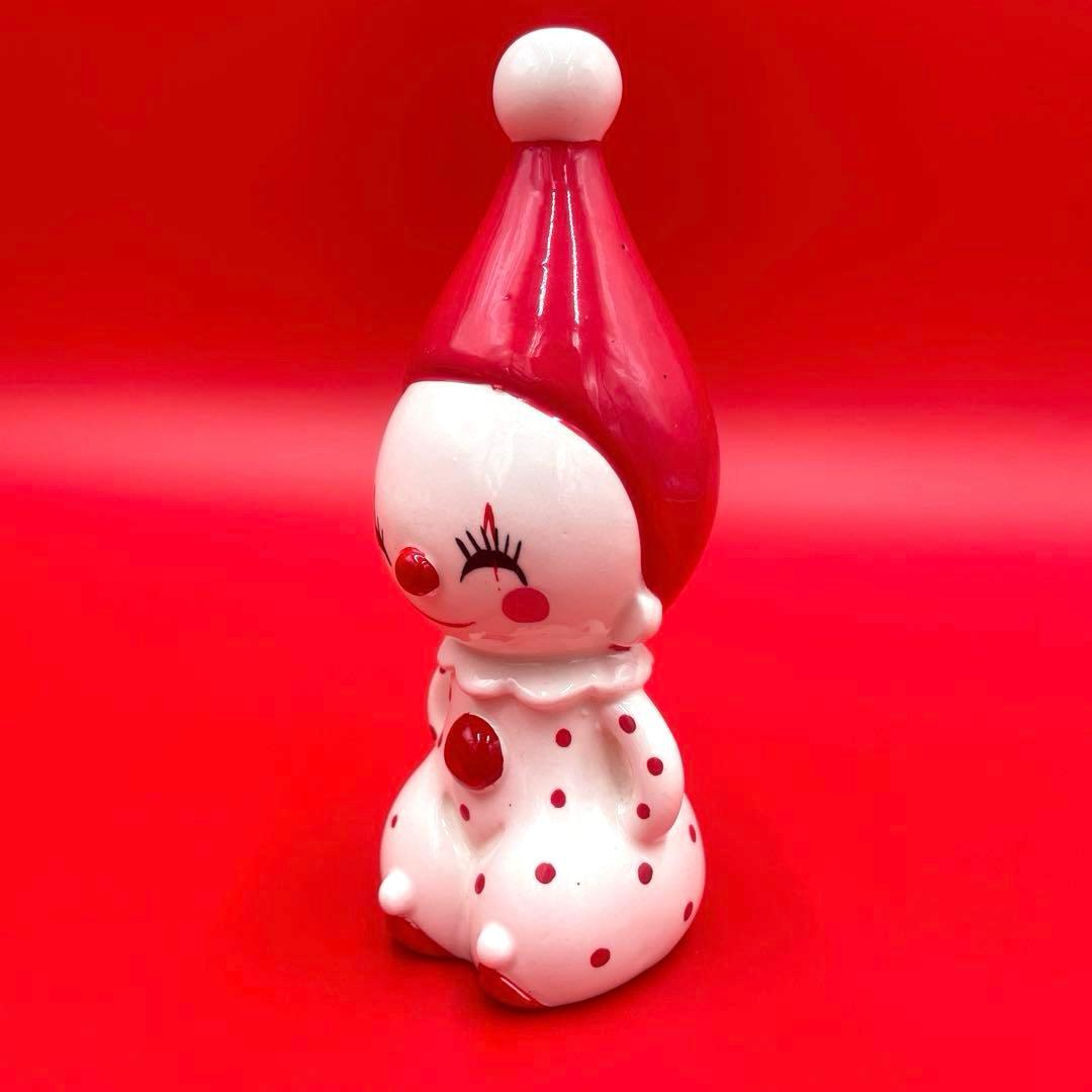 希少　箱付き　内藤ルネ　ピエロ　陶器製　置物　貯金箱　昭和　レトロ