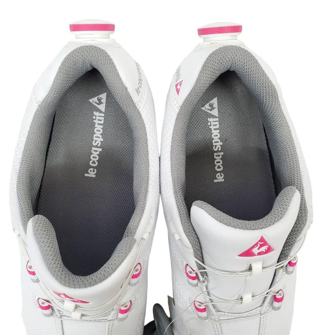 ★ルコック 新品 ゴルフシューズ ヒールダイヤル式 軽量 バイカラー 24.5