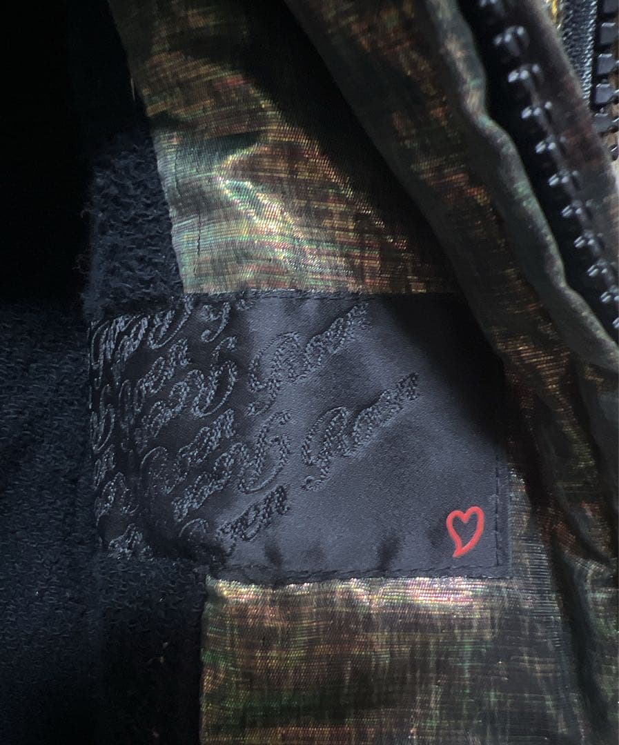 roen ロエン　メタリック　ノースリーブパーカー　ファー付き　ジャケット