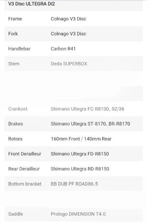 コルナゴ V3 DISC ULTEGRA Di2 サイズ520 2023モデル