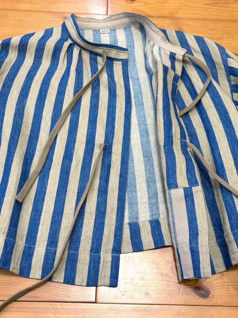 45R インドリネンのミリタリーボレロ　カーディガン　羽織り　完売品