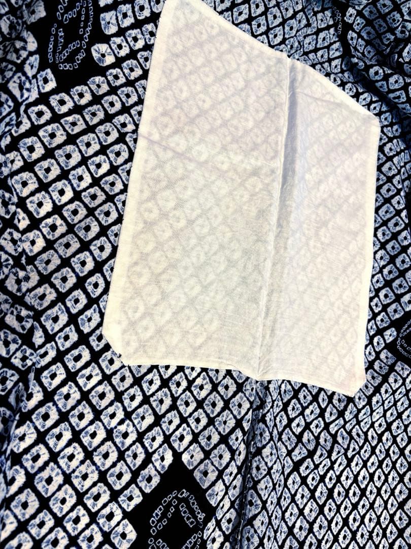 有松絞り　浴衣　蜘蛛絞り