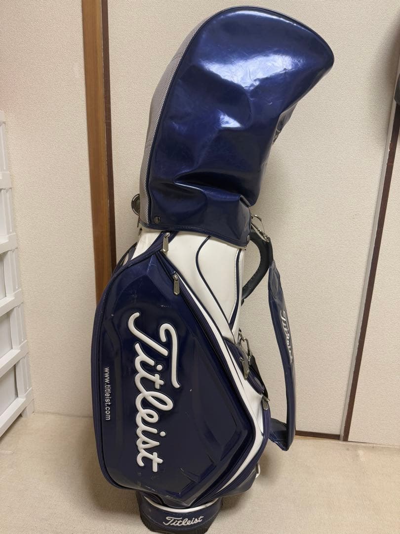 タイトリスト　ゴルフバッグ　紺　白