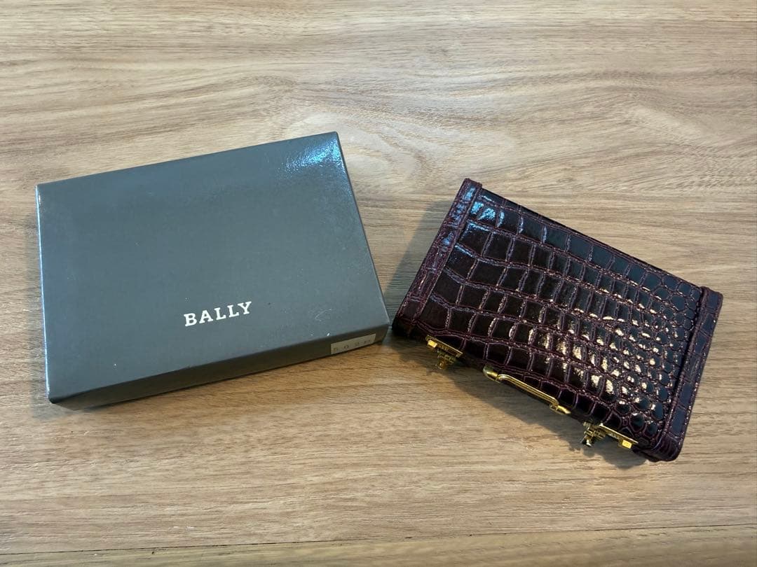 【美品】BALLY　バリー　クロコダイル型押し　高級アタッシュケースミニ
