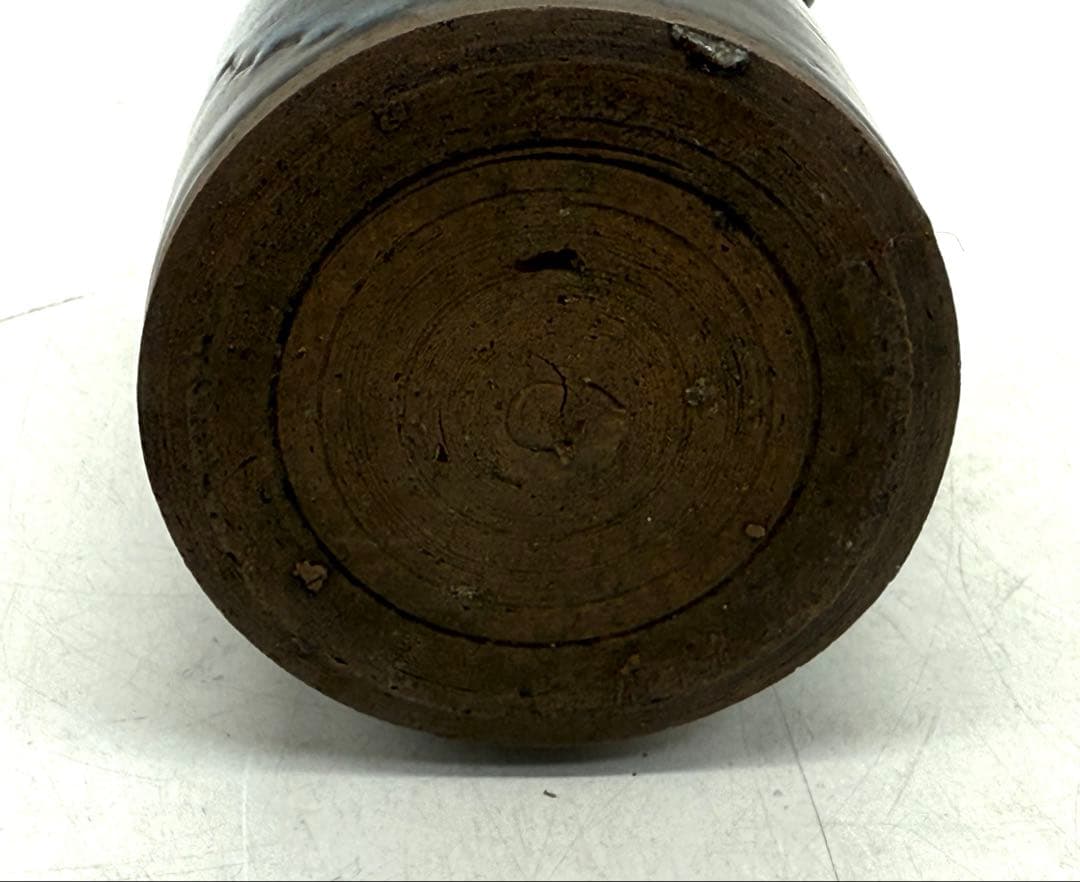 中国　鈞釉象耳瓶　花入　送料込み251130