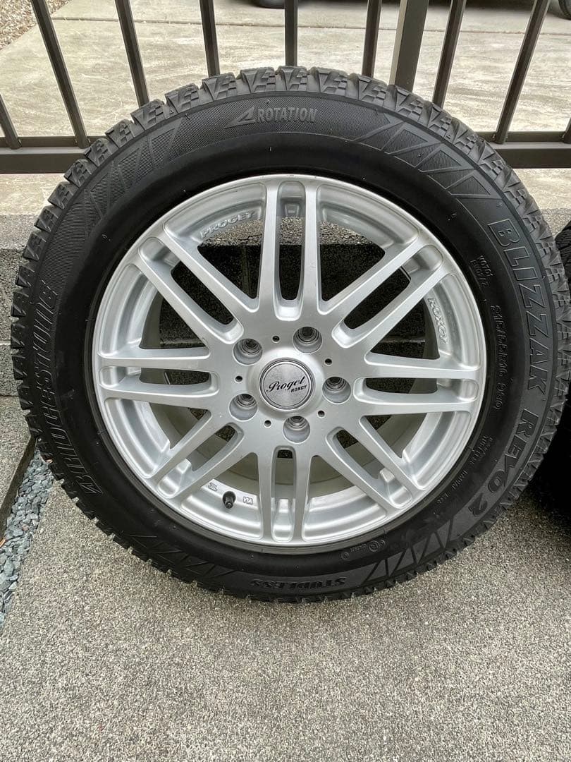 4本 215/55R16 ブリザック 16×6.5J+48 / 5H-114.3