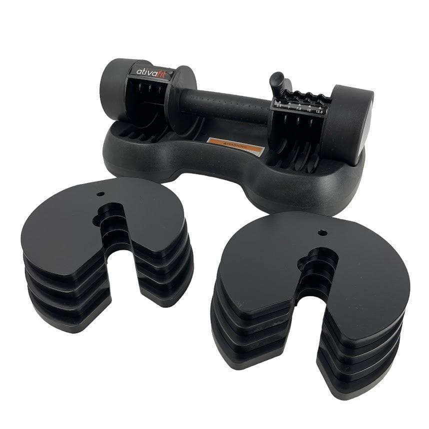 ●ATIVAFIT●可変式ダンベル 2.5kg-12.5kg 5段階簡単重量変更