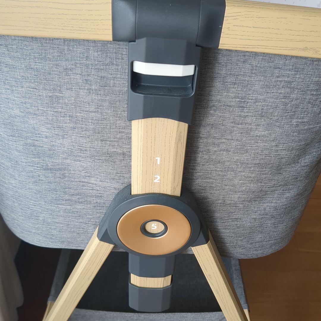 HZDMJ グレー ベビーベッド メッシュサイドパネル 高さ調整機能