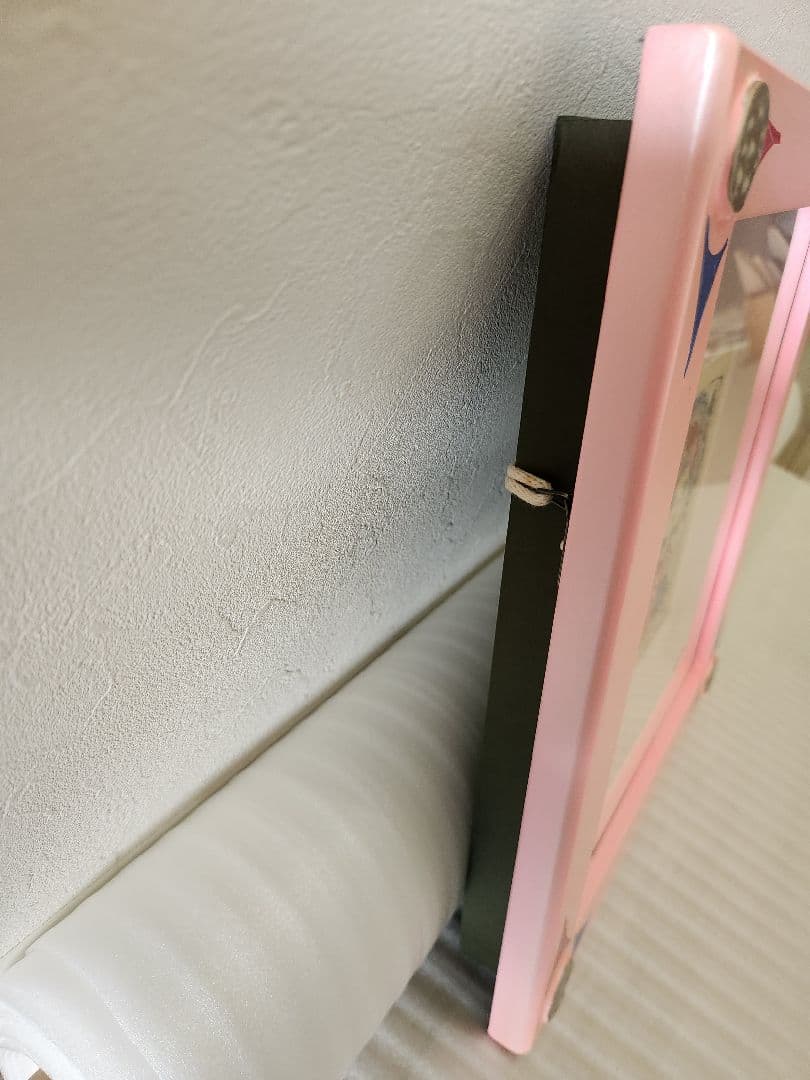 水森亜土　版画　和紙　あちきは～ん　オリジナルピンク額　最終価格