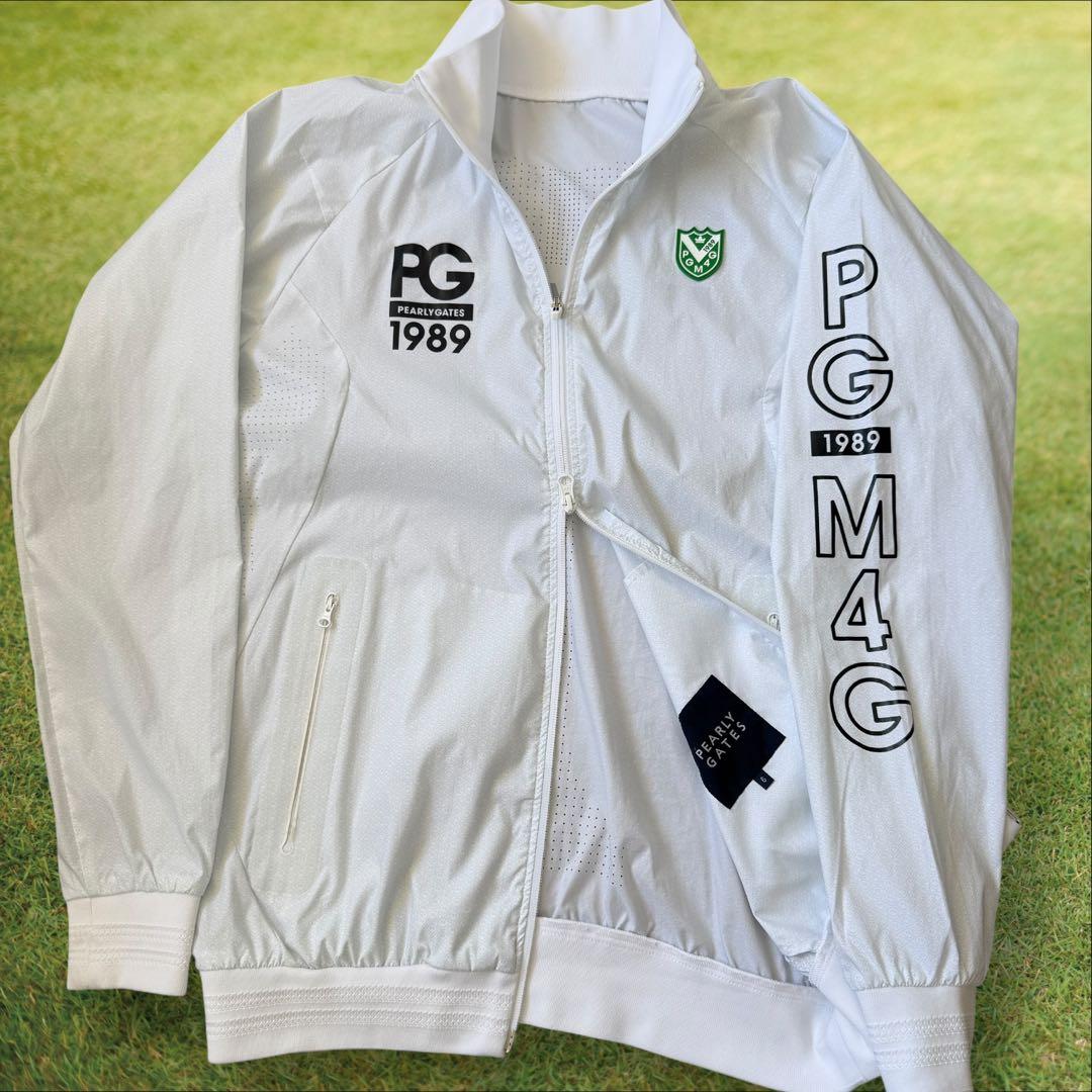 パーリーゲイツ　ジャケット　ブルゾン　白　XL〜XXL相当　スニード　6 総柄