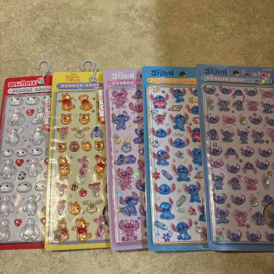 ボンボンドロップシール　ディズニー　国内正規品　5点セット