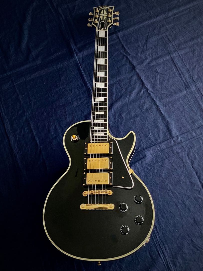 美品　Burny バーニー　レスポールカスタム　3pu ダイヤモンドインレイ
