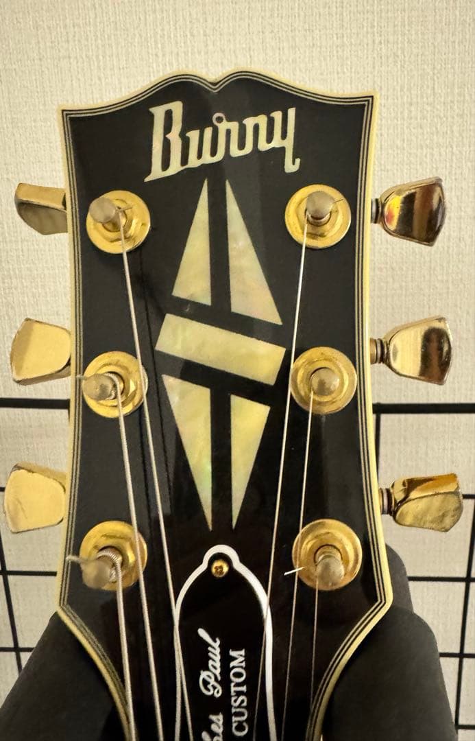 美品　Burny バーニー　レスポールカスタム　3pu ダイヤモンドインレイ