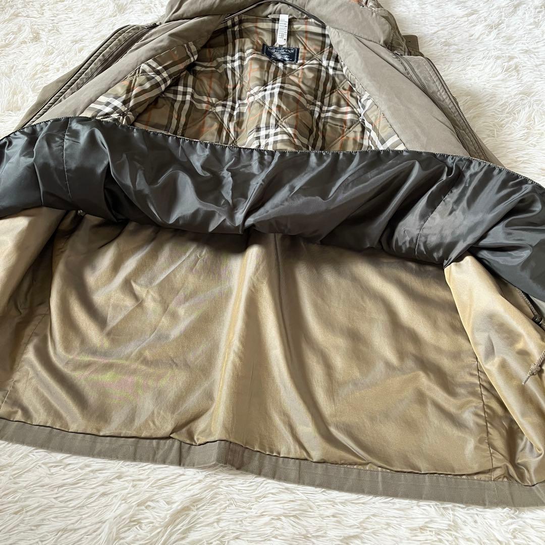 Burberrys　フードジャケット コート ノバチェック 中綿ライナー　玉虫色
