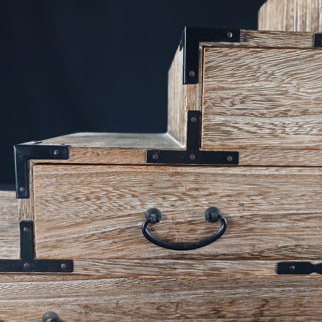 Y2293-36 桐製 階段箪笥 五段 高さ36㎝ 和ダンス 小型