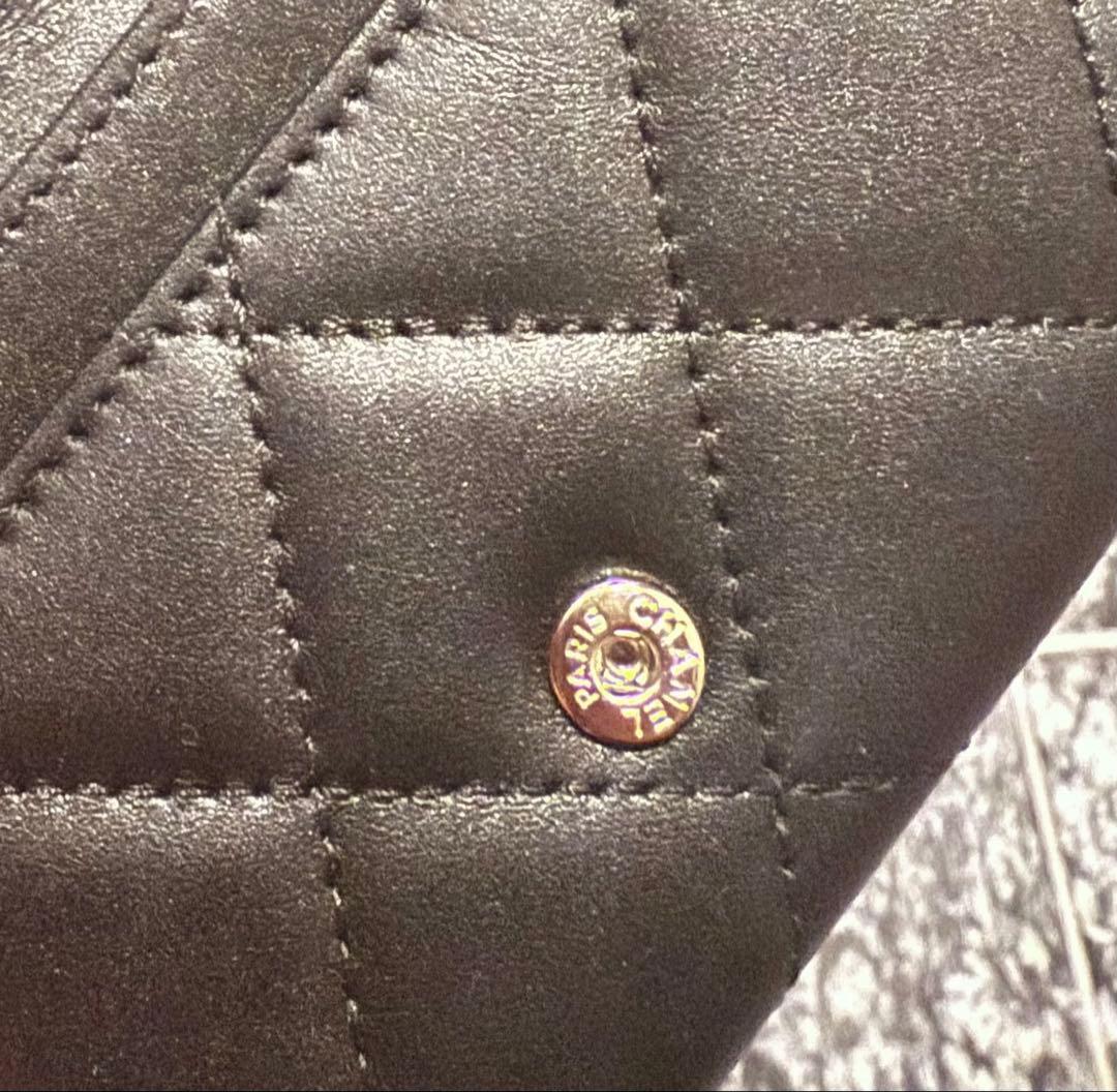 【美品】CHANEL ブラック カンボンライン 名刺入れ