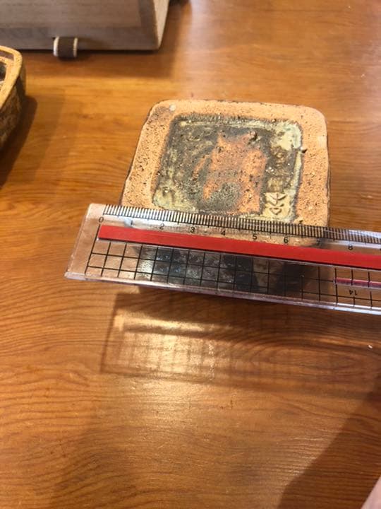 吉川水城　作　鉄絵竹林文　香合　共箱あり