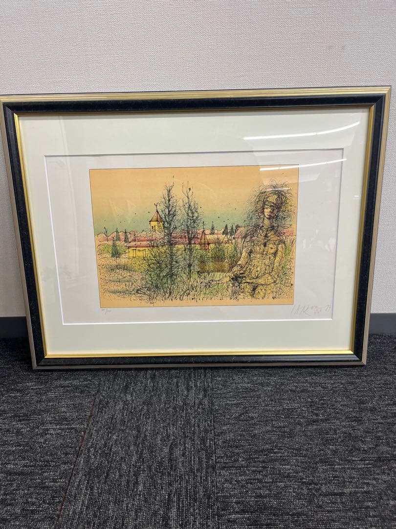 リトグラフ Jean Carzou ジャン・カルズー フィールドの女