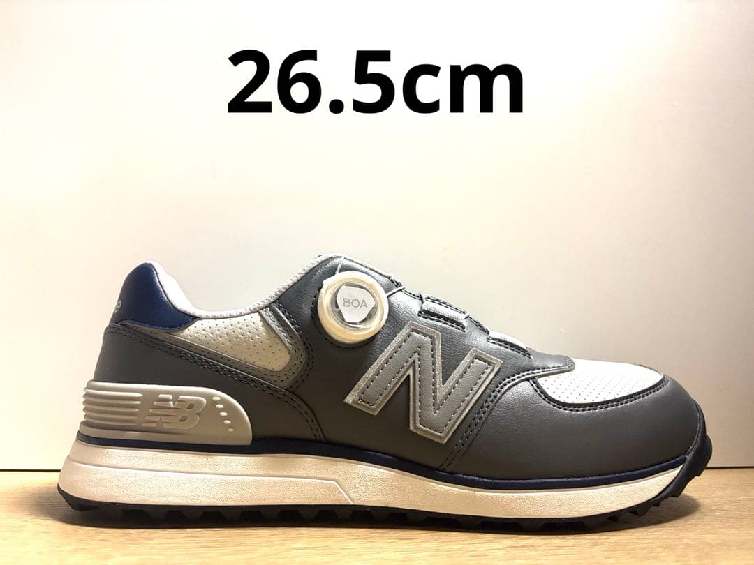 未使用 26.5cm 2E ニューバランスゴルフシューズUG574BJ4 グレー