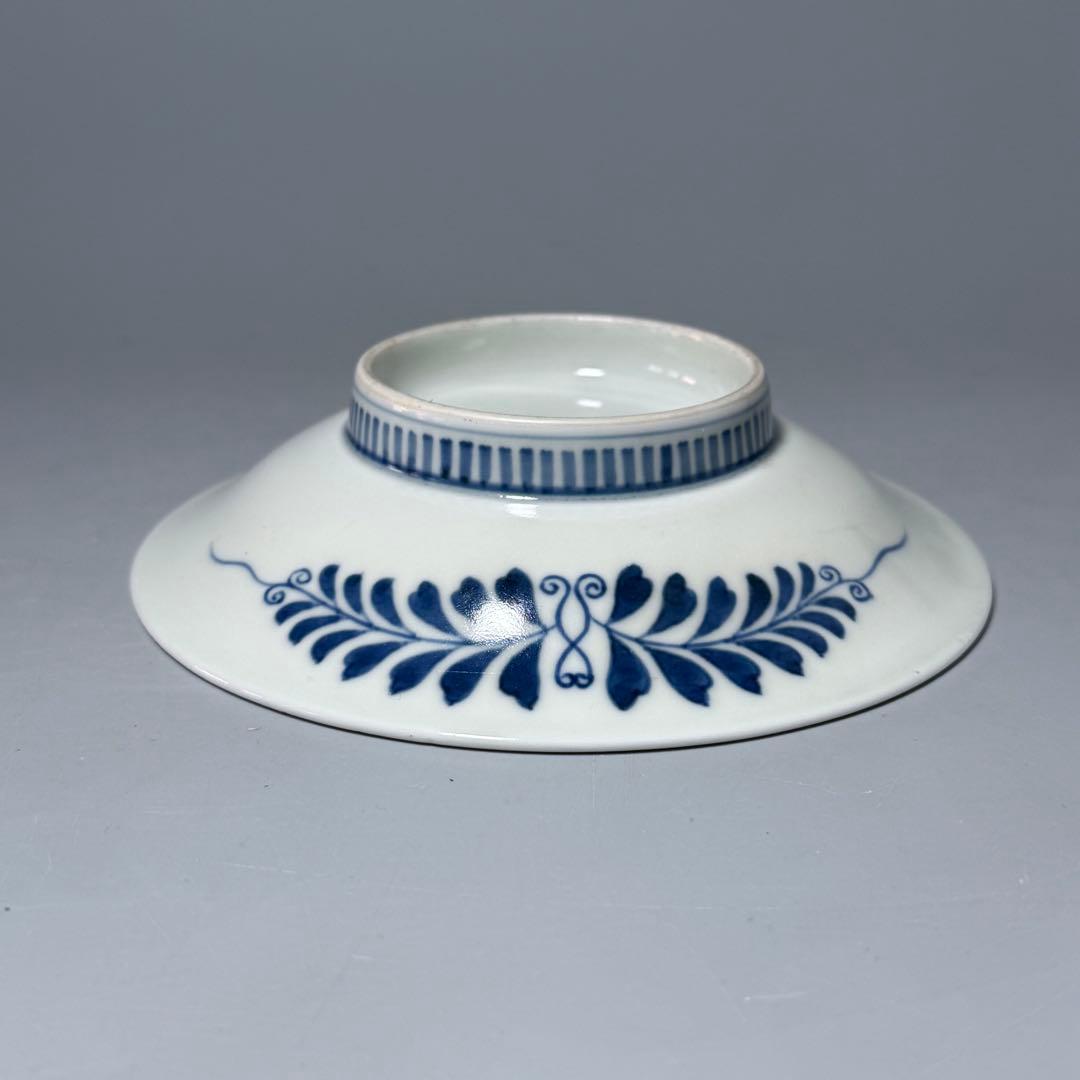 後期鍋島　1850-1870年代　染付網干文皿　古美術　献上鍋島図録掲載　名品