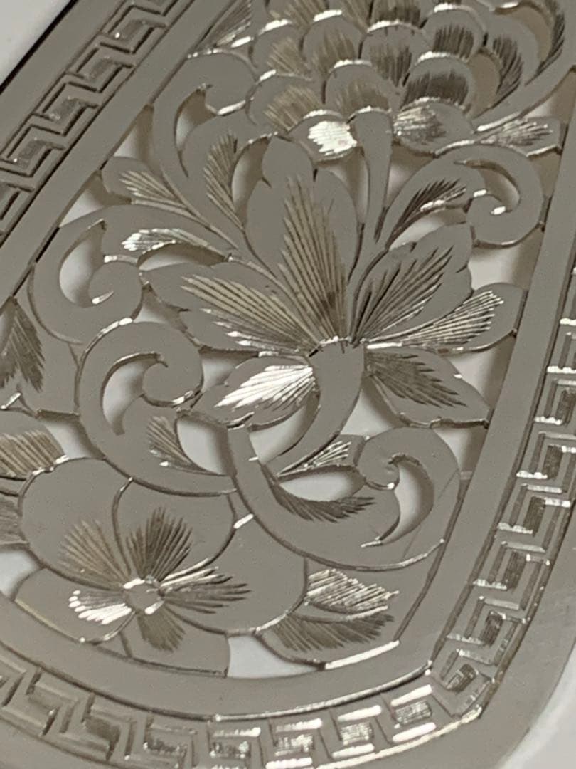 【極希少】銀製 ペルシャ銀 サーバー 刻印84 イスファハン 透かし彫り 75g