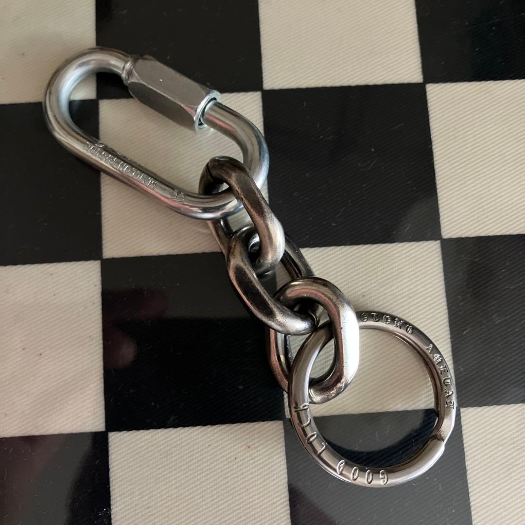 フランス製カラビナ使用　キーチェーン　新品未使用！刻印入りキーリングセット