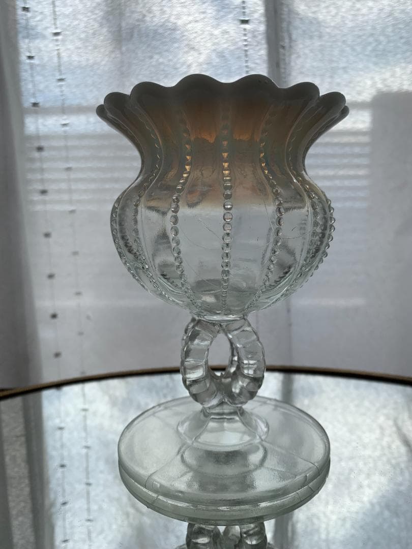 ✨SALE✨オールドフェントン花瓶　薊　オパールセントガラス　置物　アンティーク