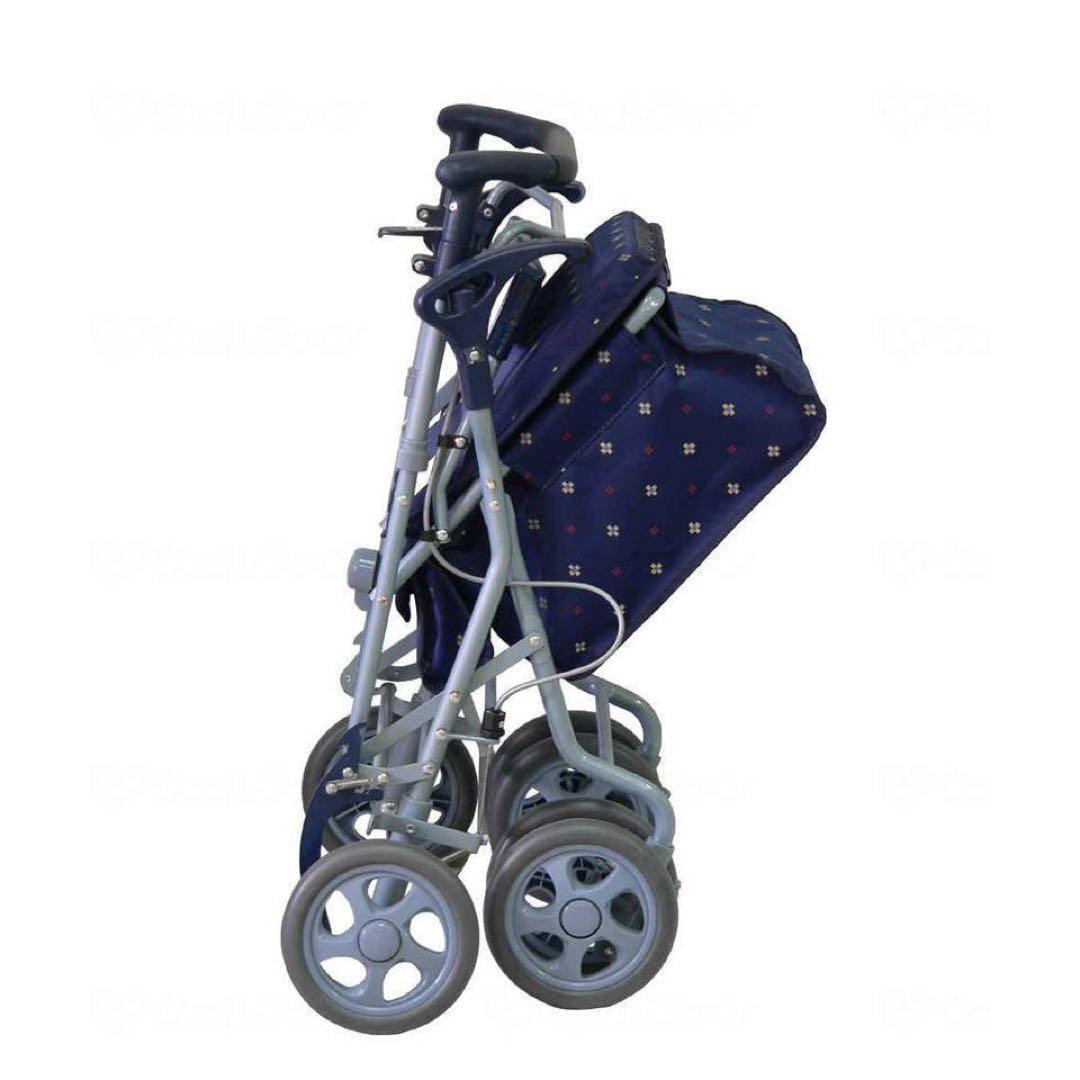 新品同様　シルバーカーデュオST 買い物カート　手押し車　花柄　折り畳み