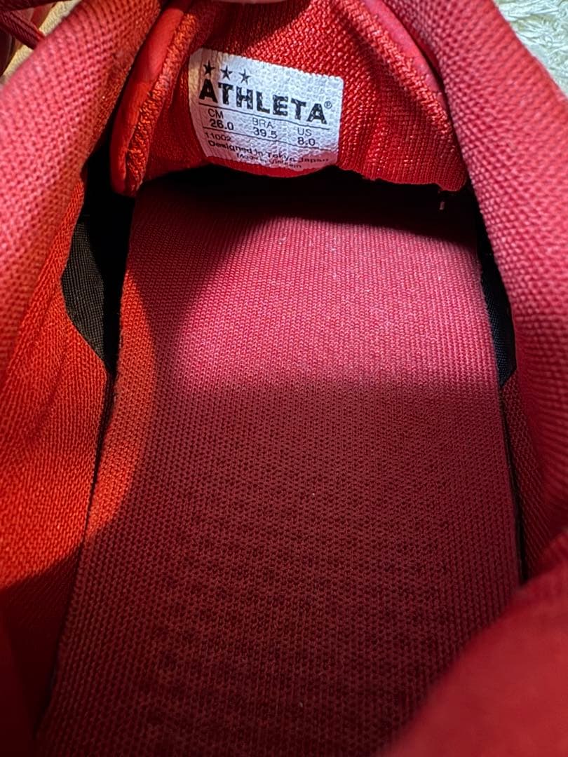 ATHLETA アスレタ フットサルシューズ 赤　26