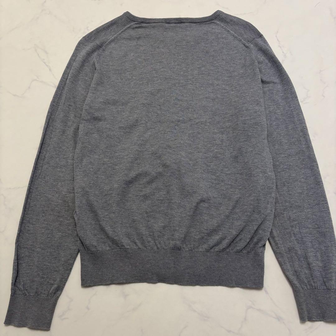 現行　ジョンスメドレー　シーアイランドコットン　クルーネックニット　グレー　長袖