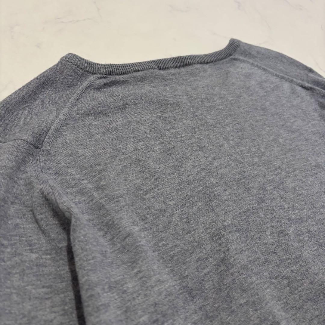 現行　ジョンスメドレー　シーアイランドコットン　クルーネックニット　グレー　長袖
