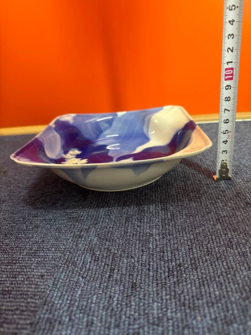 1772 深川製磁　四角　鉢　18cm