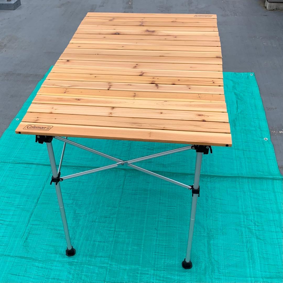 コールマン　ナチュラルウッドロールテーブル　110センチ