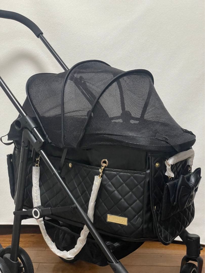 ブラックキルティングペットカート WANRIDE 美品