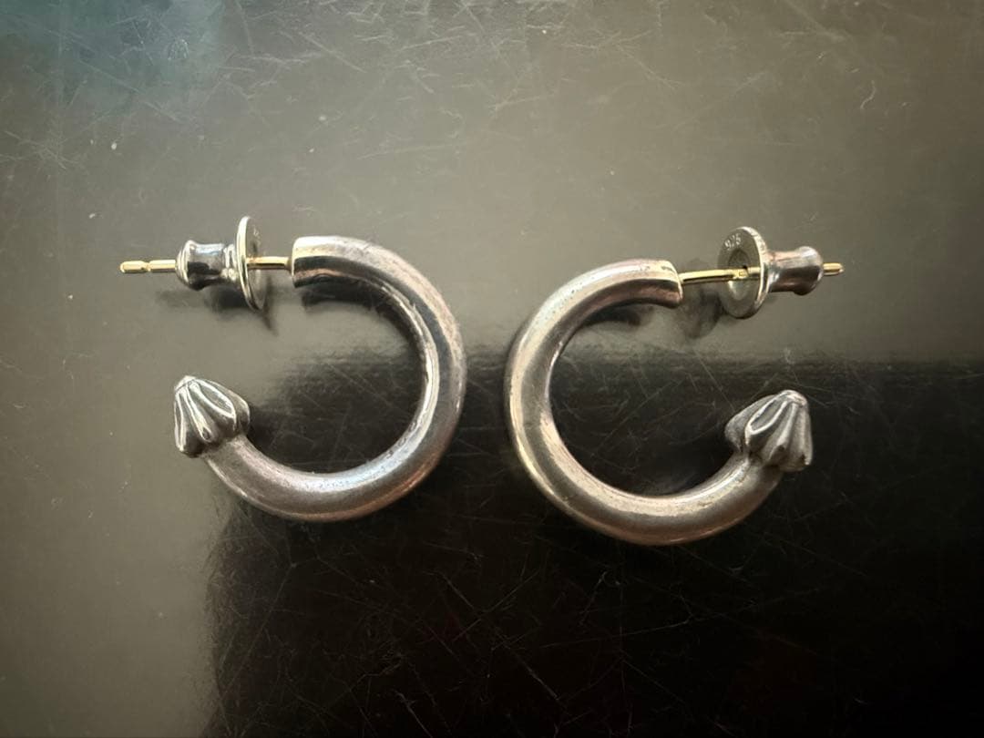 クロムハーツ　プレーンフープピアス両耳