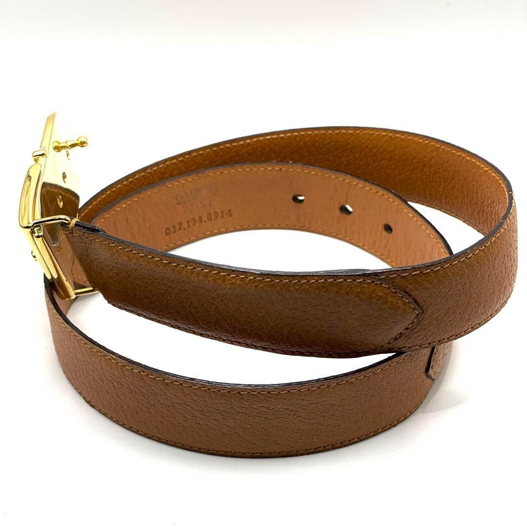 ✨良品✨GUCCI ヴィンテージ レザーベルト キャメル レディース