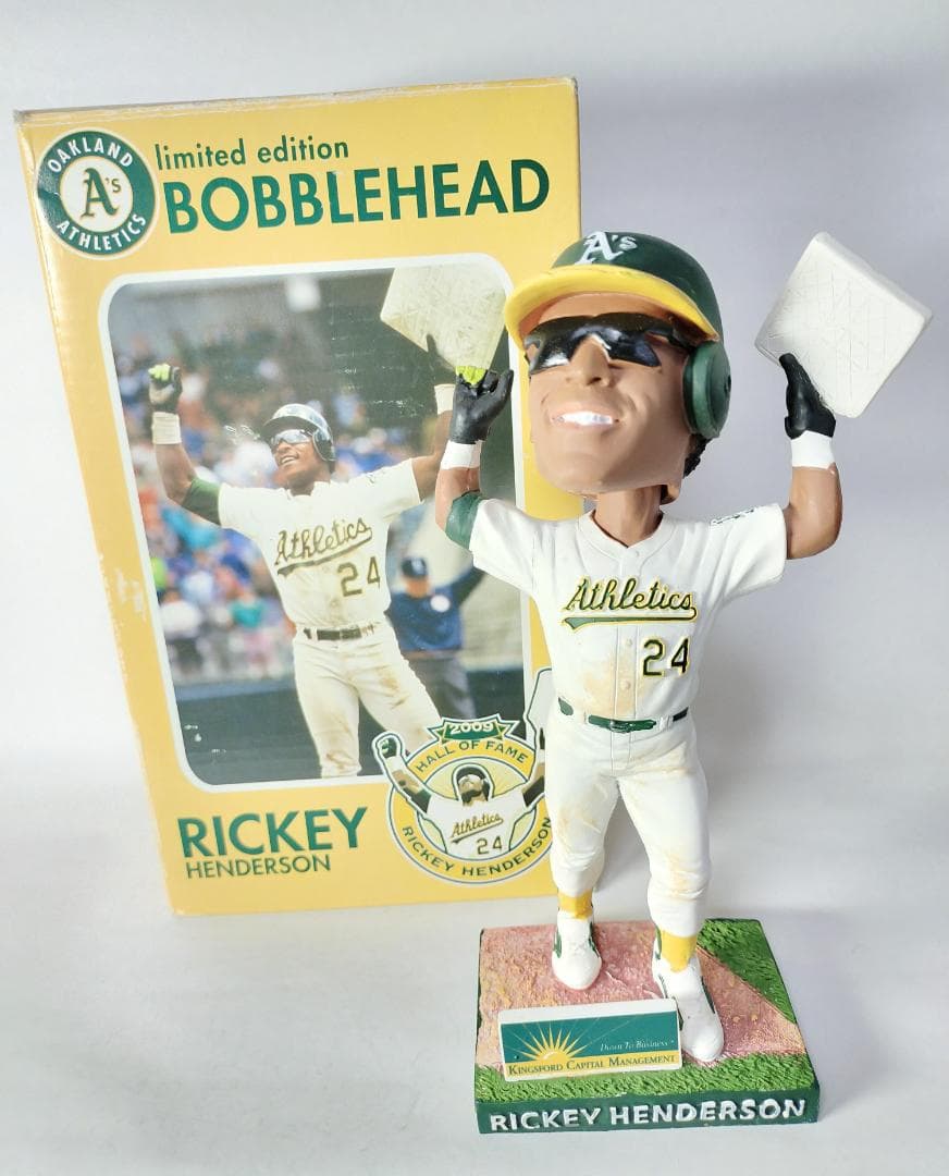 リッキー・ヘンダーソン／”野球殿堂” ボブルヘッド人形 (アスレチックス)