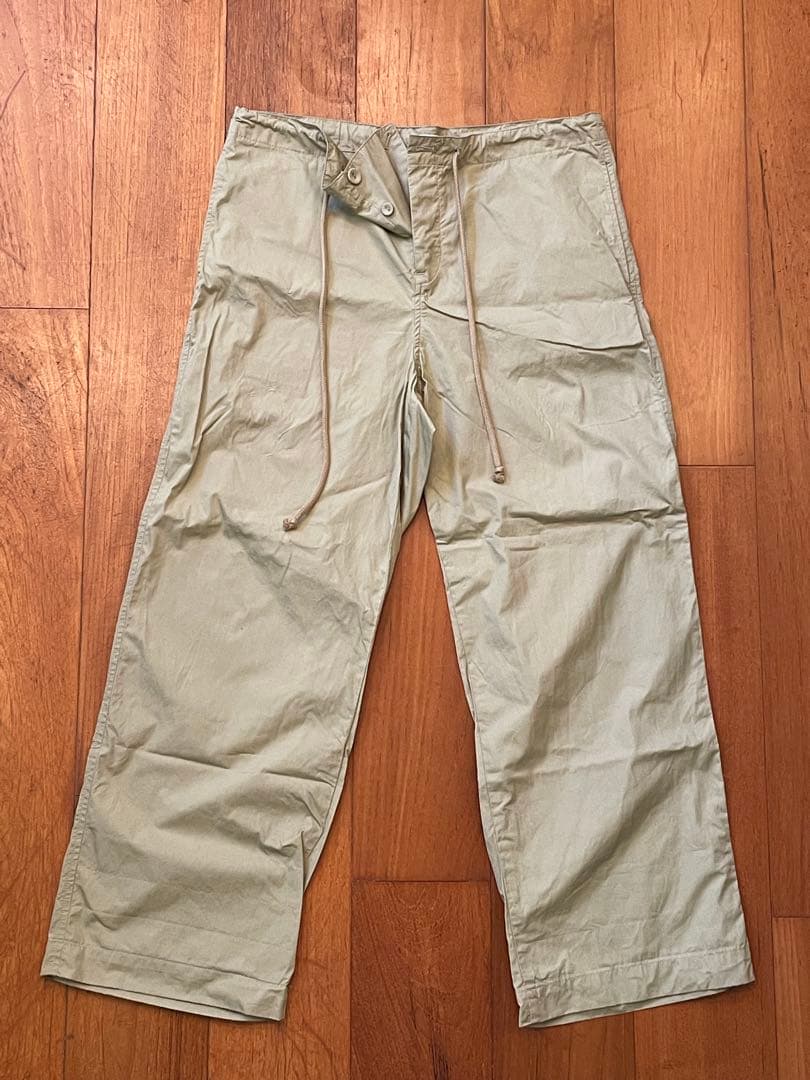 eleven 2ndベージュワイドパンツゴム入り