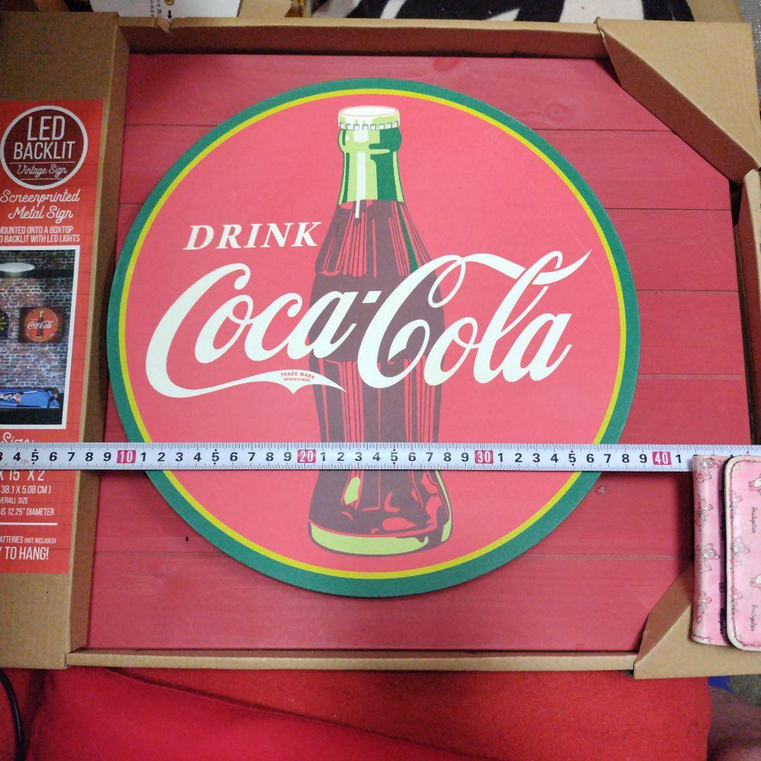Ｓ★商品Ｎｏ.３７３１★Ｃｏｃａ―Ｃｏｌａグッズ★ネオンライト木製カレンダー新品