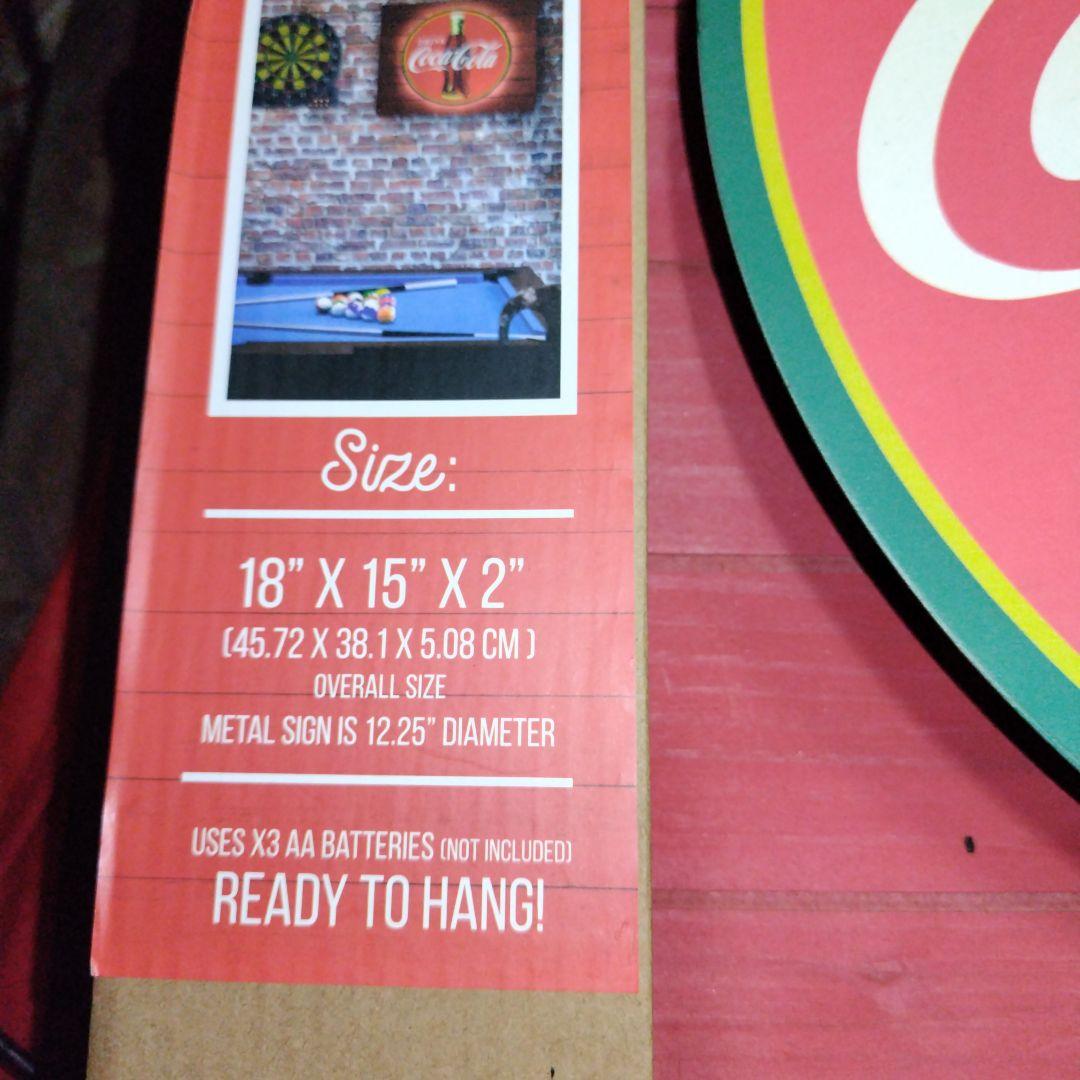 Ｓ★商品Ｎｏ.３７３１★Ｃｏｃａ―Ｃｏｌａグッズ★ネオンライト木製カレンダー新品