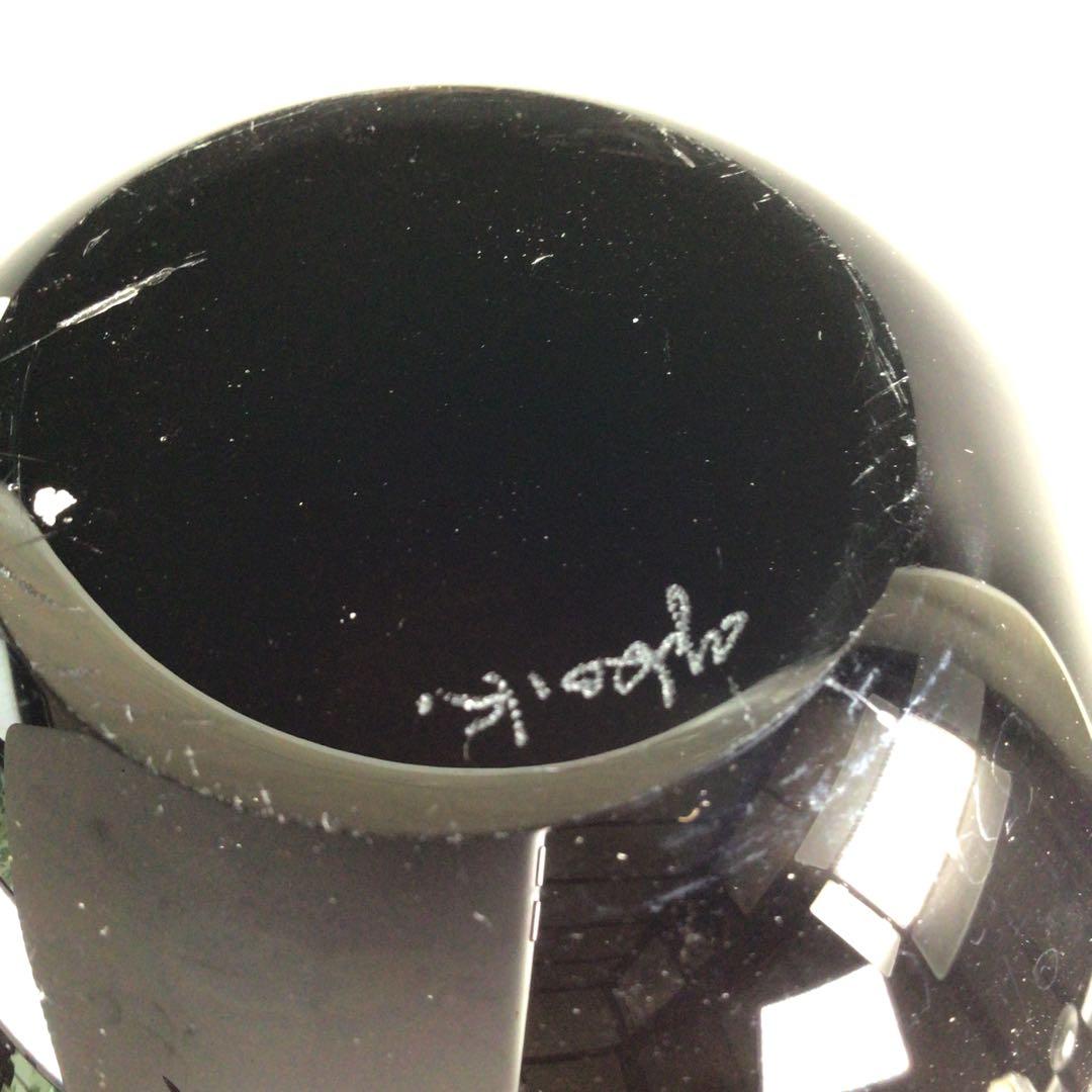 Ｒ５６２　水指　『倉本陽子作』『ガラス製』『竹蓋』『陵線の風景』　共箱　茶道具