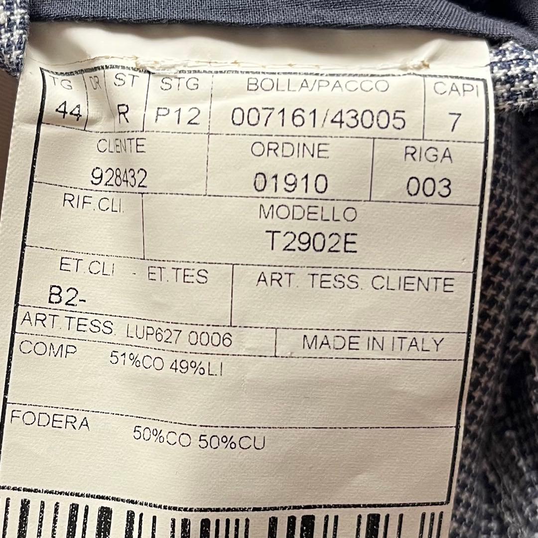 <美品>BOGLIOLI dover ネイビー コットンリネン　ジャケット 44