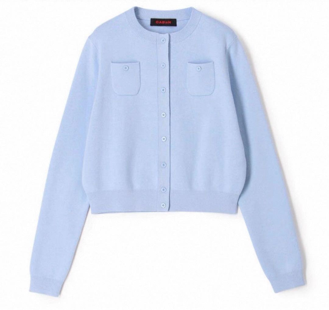 未使用CABaNコットンカシミヤ クルーネックカーディガン　63番