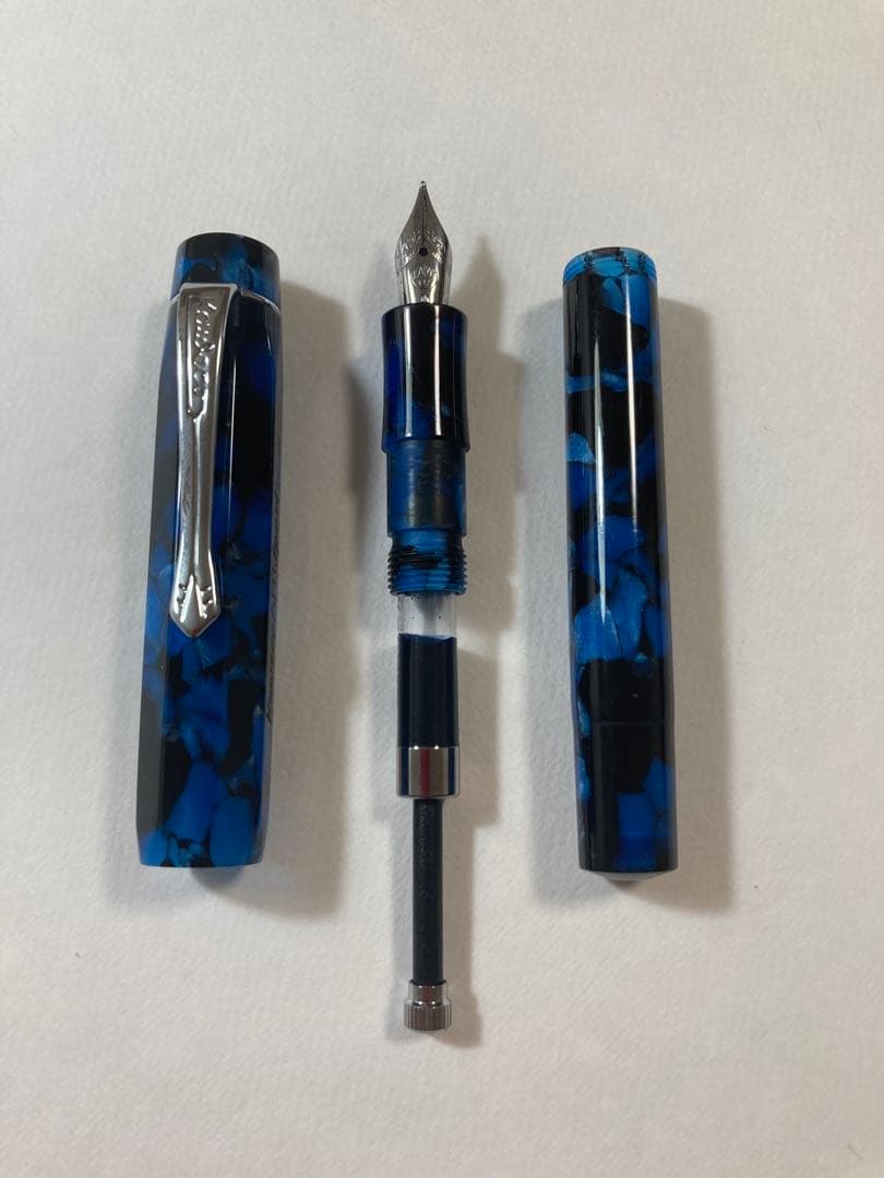 Kaweco 青黒マーブル 万年筆　カヴェコアートスポーツ　mニブ